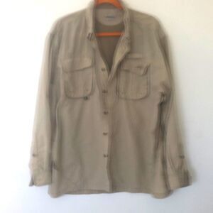Men’s Ling Sleeve Tan Natural Gear Fishing Shirt